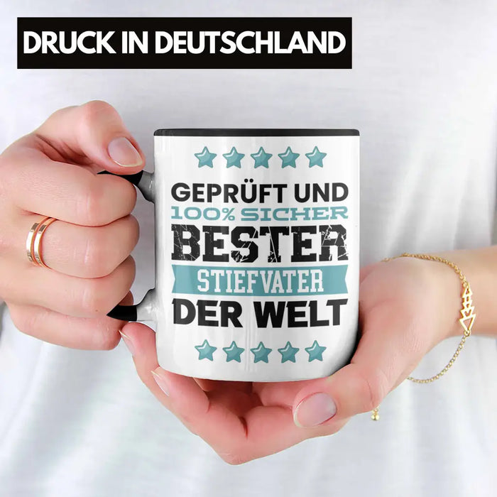 Bester Stiefvater Der Welt Geschenk Tasse für Vatertag Geburtstag Geschenkidee Stiefpapa Trendation
