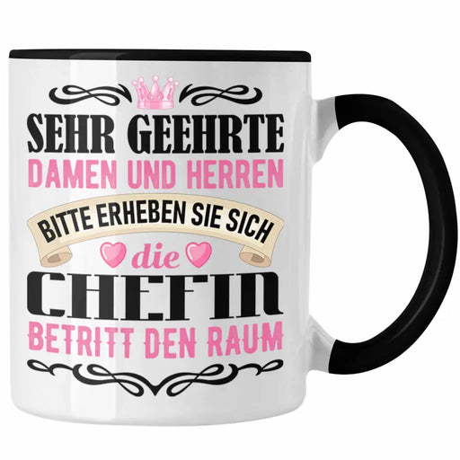 Chefin Tasse Geschenk Von Team Beste Chefin Geschenkidee Lustiger Spruch Trendation
