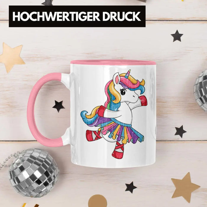 Einhorn Tasse Geschenk Mädchen Tochter Einhörner Grafik Pferde Reiterin Geschenkidee Frau Mama Rosa Trendation