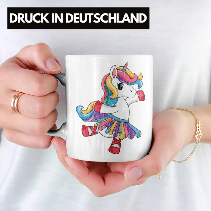Einhorn Tasse Geschenk Mädchen Tochter Einhörner Grafik Pferde Reiterin Geschenkidee Frau Mama Weiß Trendation
