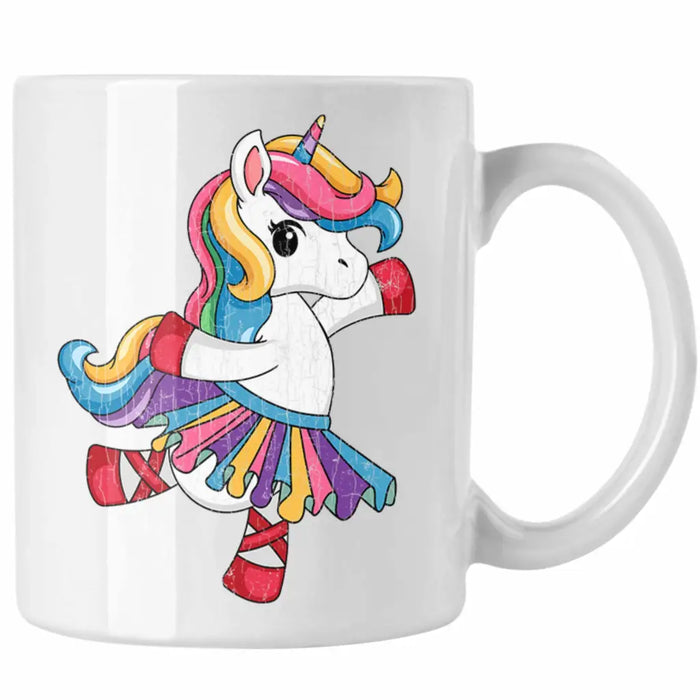Einhorn Tasse Geschenk Mädchen Tochter Einhörner Grafik Pferde Reiterin Geschenkidee Frau Mama Weiß Trendation
