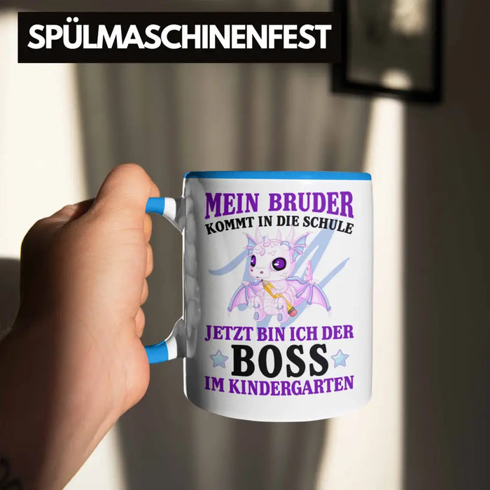 Einschulung Geschenk für Schultüte Füllung Tasse Schulstart 1. Schultag Schuleinführung Schulanfang Geschenkidee Schulkind Jungs Bruder Blau Trendation