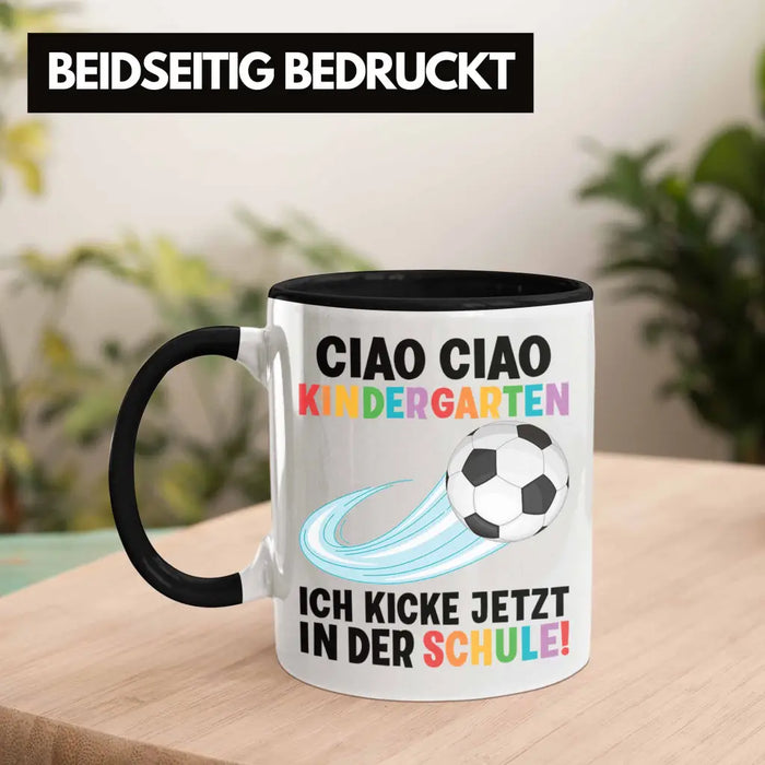 Einschulung Junge Fußball Schulkind Geschenk für Schultüte Füllung Tasse Schulstart 1. Schultag Schuleinführung Schulanfang Geschenkidee 2022 Trendation