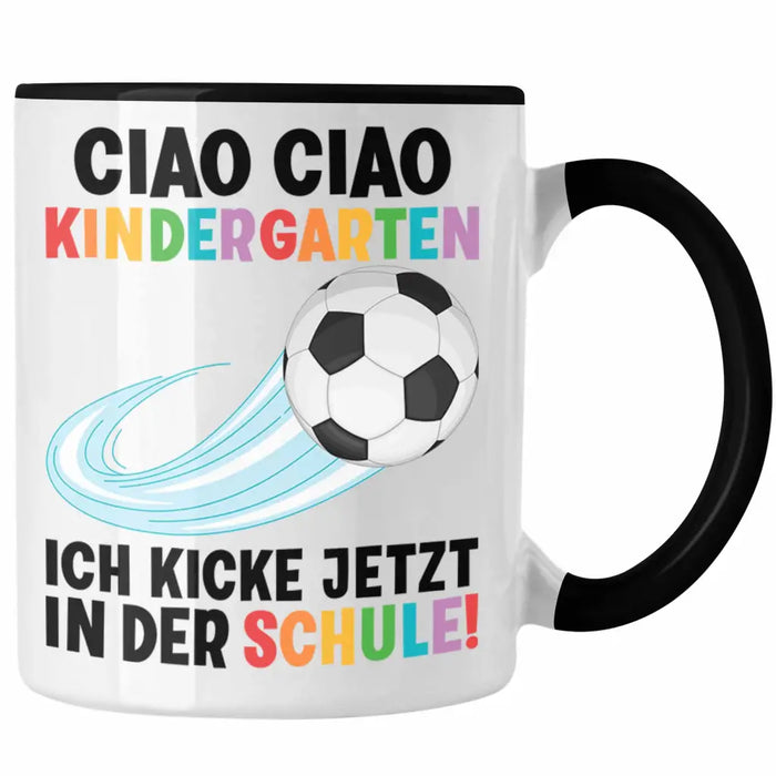 Einschulung Junge Fußball Schulkind Geschenk für Schultüte Füllung Tasse Schulstart 1. Schultag Schuleinführung Schulanfang Geschenkidee 2022 Trendation