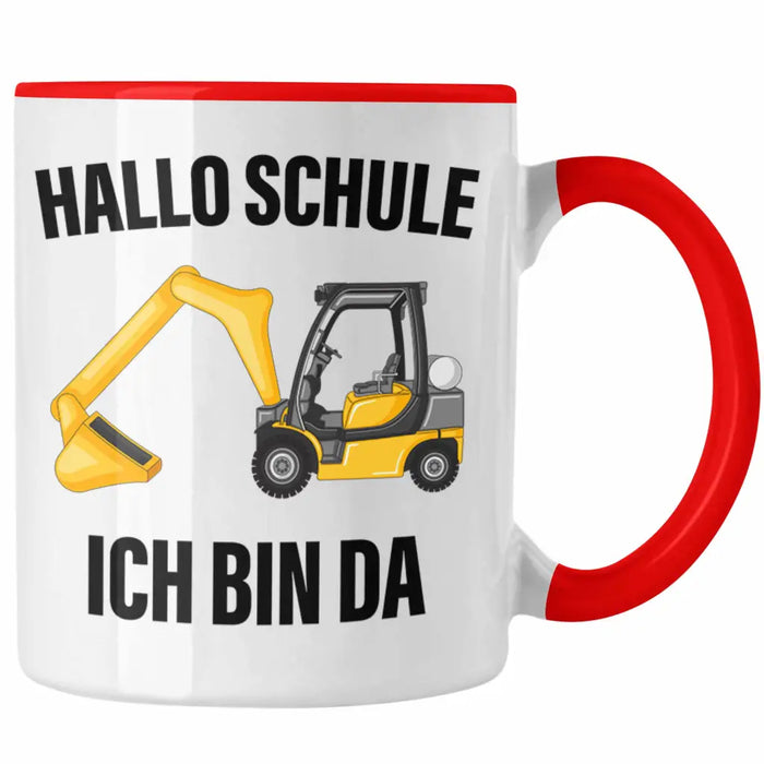 Einschulung Junge Geschenk für Schultüte Füllung Tasse Schulstart 1. Schultag Schuleinführung Schulanfang Geschenkidee Schulkind Jungs Rot Trendation
