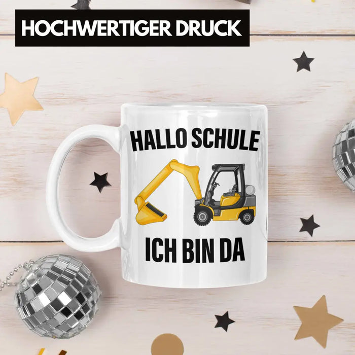 Einschulung Junge Geschenk für Schultüte Füllung Tasse Schulstart 1. Schultag Schuleinführung Schulanfang Geschenkidee Schulkind Jungs Weiß Trendation