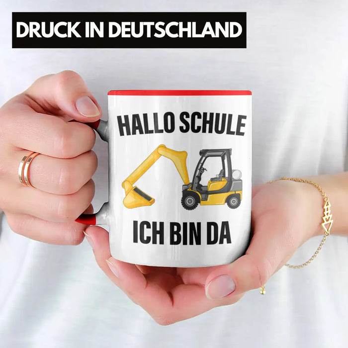 Einschulung Junge Geschenk für Schultüte Füllung Tasse Schulstart 1. Schultag Schuleinführung Schulanfang Geschenkidee Schulkind Jungs Rot Trendation