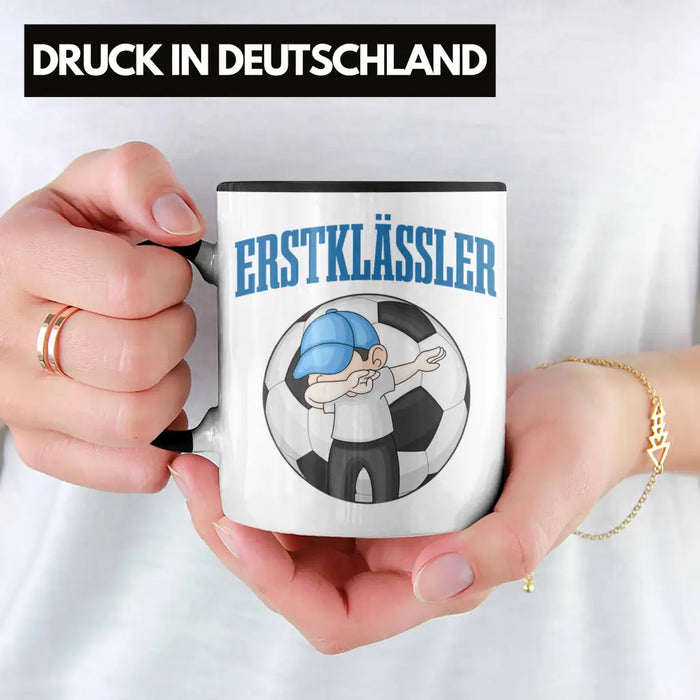 Einschulung Junge Geschenk für Schultüte Füllung Tasse Schulstart 1. Schultag Schuleinführung Schulanfang Geschenkidee Schulkind Jungs Fussball Trendation