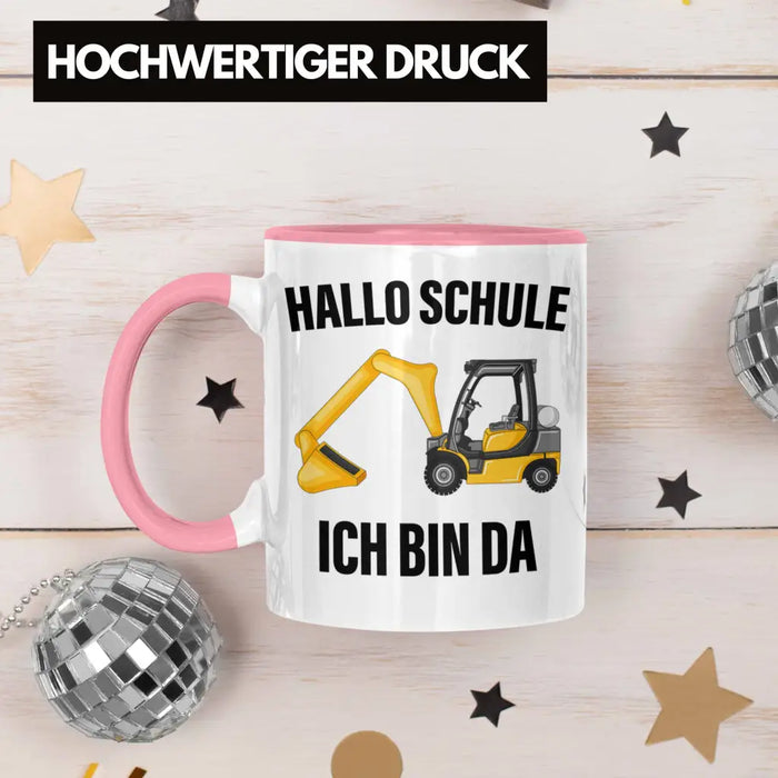 Einschulung Junge Geschenk für Schultüte Füllung Tasse Schulstart 1. Schultag Schuleinführung Schulanfang Geschenkidee Schulkind Jungs Rosa Trendation