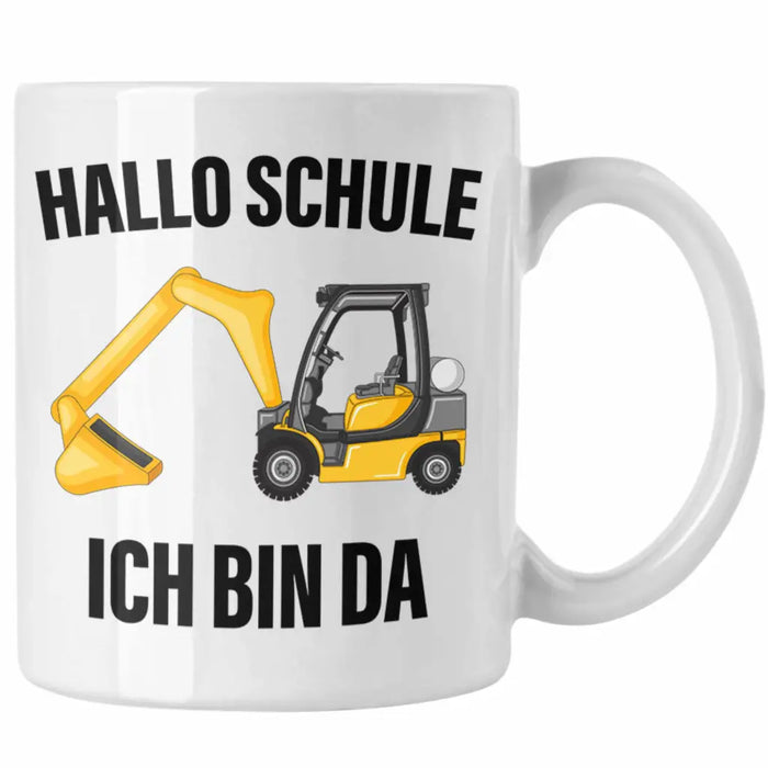 Einschulung Junge Geschenk für Schultüte Füllung Tasse Schulstart 1. Schultag Schuleinführung Schulanfang Geschenkidee Schulkind Jungs Weiß Trendation