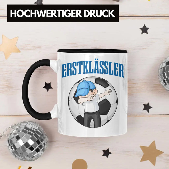 Einschulung Junge Geschenk für Schultüte Füllung Tasse Schulstart 1. Schultag Schuleinführung Schulanfang Geschenkidee Schulkind Jungs Fussball Trendation