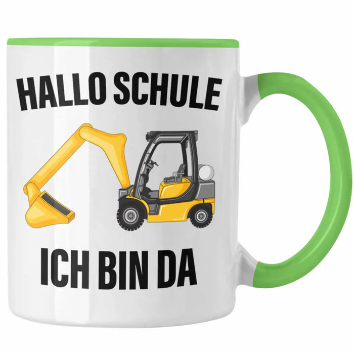 Einschulung Junge Geschenk für Schultüte Füllung Tasse Schulstart 1. Schultag Schuleinführung Schulanfang Geschenkidee Schulkind Jungs Grün Trendation