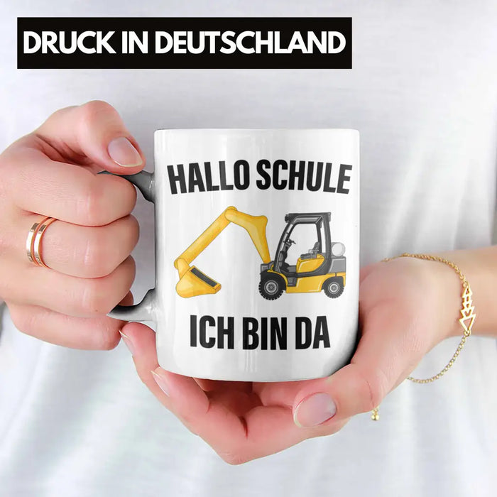 Einschulung Junge Geschenk für Schultüte Füllung Tasse Schulstart 1. Schultag Schuleinführung Schulanfang Geschenkidee Schulkind Jungs Weiß Trendation