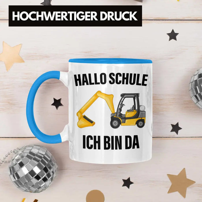 Einschulung Junge Geschenk für Schultüte Füllung Tasse Schulstart 1. Schultag Schuleinführung Schulanfang Geschenkidee Schulkind Jungs Blau Trendation