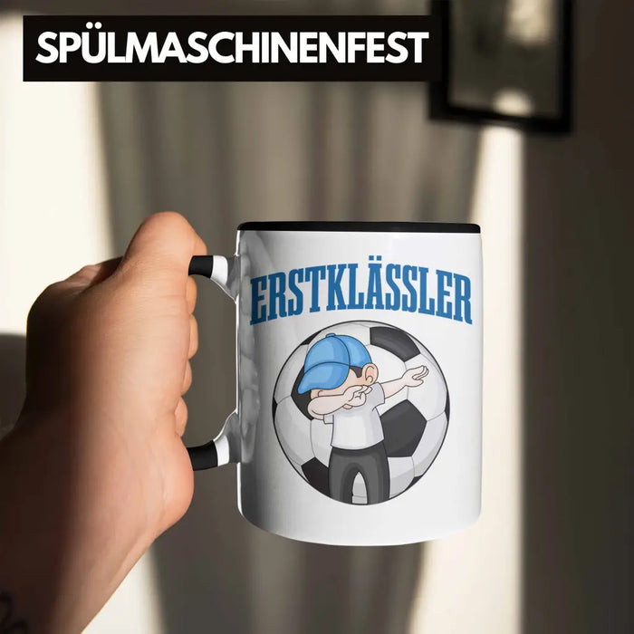 Einschulung Junge Geschenk für Schultüte Füllung Tasse Schulstart 1. Schultag Schuleinführung Schulanfang Geschenkidee Schulkind Jungs Fussball Trendation