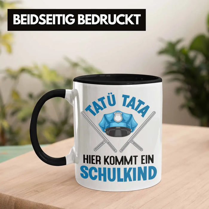 Einschulung Junge Tatü Tata Schulkind Geschenk für Schultüte Füllung Tasse Schulstart 1. Schultag Schuleinführung Schulanfang Geschenkidee 2022 Trendation