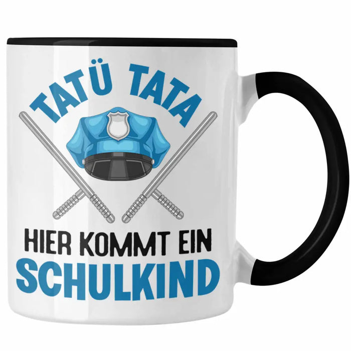 Einschulung Junge Tatü Tata Schulkind Geschenk für Schultüte Füllung Tasse Schulstart 1. Schultag Schuleinführung Schulanfang Geschenkidee 2022 Trendation