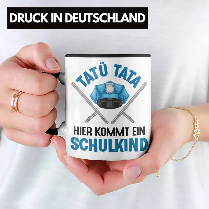 Einschulung Junge Tatü Tata Schulkind Geschenk für Schultüte Füllung Tasse Schulstart 1. Schultag Schuleinführung Schulanfang Geschenkidee 2022 Trendation