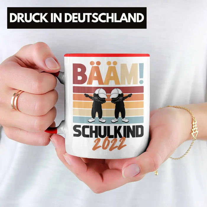 Einschulung Jungs Geschenk für Schultüte Füllung Tasse Schulstart 1. Schultag Schuleinführung Schulanfang Geschenkidee Schulkind Junge Rot Trendation