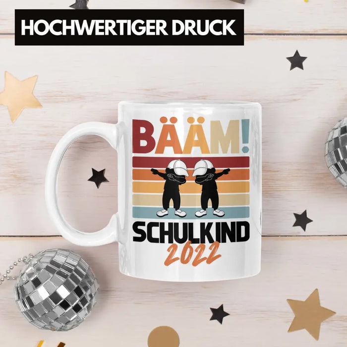 Einschulung Jungs Geschenk für Schultüte Füllung Tasse Schulstart 1. Schultag Schuleinführung Schulanfang Geschenkidee Schulkind Junge Weiß Trendation