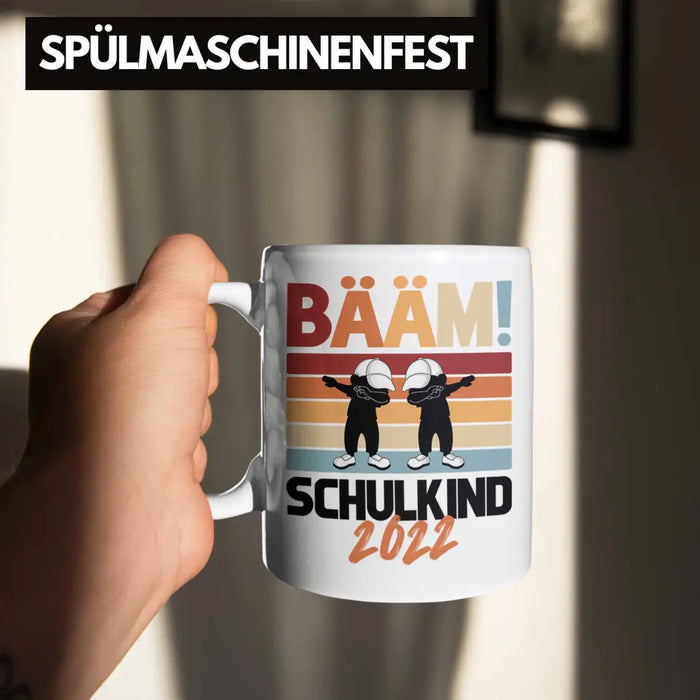 Einschulung Jungs Geschenk für Schultüte Füllung Tasse Schulstart 1. Schultag Schuleinführung Schulanfang Geschenkidee Schulkind Junge Weiß Trendation