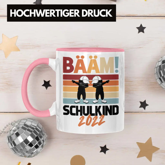 Einschulung Jungs Geschenk für Schultüte Füllung Tasse Schulstart 1. Schultag Schuleinführung Schulanfang Geschenkidee Schulkind Junge Rosa Trendation