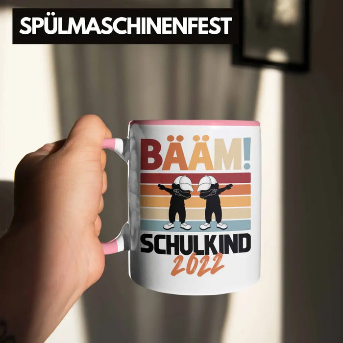 Einschulung Jungs Geschenk für Schultüte Füllung Tasse Schulstart 1. Schultag Schuleinführung Schulanfang Geschenkidee Schulkind Junge Rosa Trendation