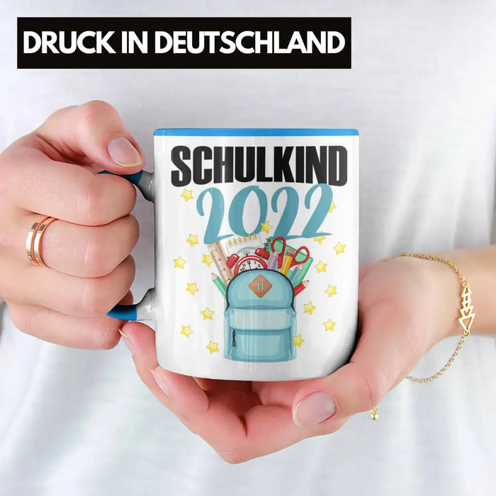 Einschulung Mädchen Geschenk Schultüte Füllung Tasse Schulstart 1. Schultag Schuleinführung Schulanfang Geschenkidee Schulkind 2022 Blau Trendation