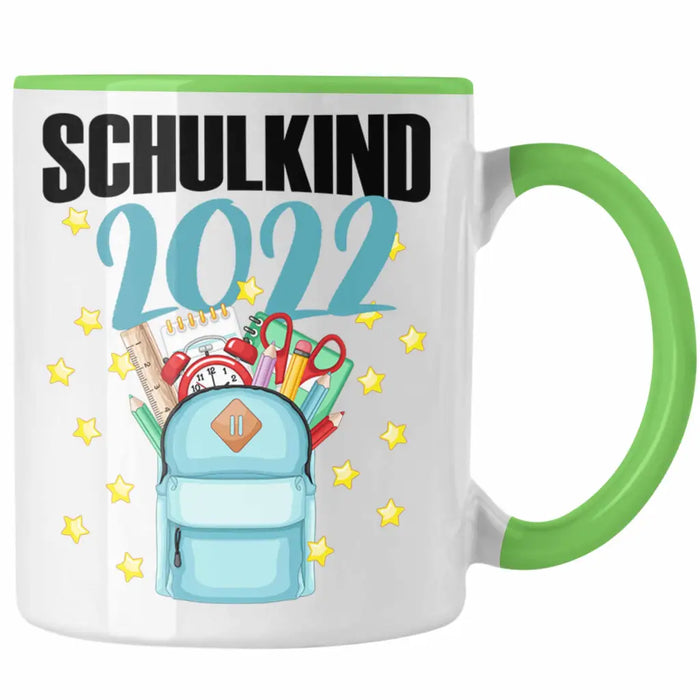 Einschulung Mädchen Geschenk Schultüte Füllung Tasse Schulstart 1. Schultag Schuleinführung Schulanfang Geschenkidee Schulkind 2022 Grün Trendation