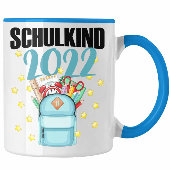 Einschulung Mädchen Geschenk Schultüte Füllung Tasse Schulstart 1. Schultag Schuleinführung Schulanfang Geschenkidee Schulkind 2022 Blau Trendation