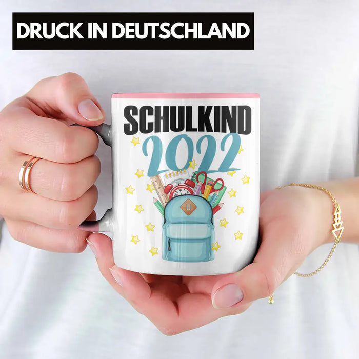 Einschulung Mädchen Geschenk Schultüte Füllung Tasse Schulstart 1. Schultag Schuleinführung Schulanfang Geschenkidee Schulkind 2022 Rosa Trendation