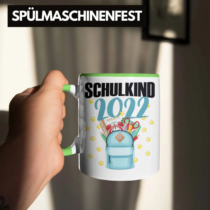Einschulung Mädchen Geschenk Schultüte Füllung Tasse Schulstart 1. Schultag Schuleinführung Schulanfang Geschenkidee Schulkind 2022 Grün Trendation
