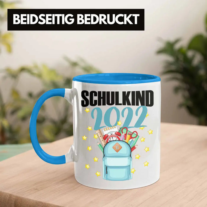 Einschulung Mädchen Geschenk Schultüte Füllung Tasse Schulstart 1. Schultag Schuleinführung Schulanfang Geschenkidee Schulkind 2022 Blau Trendation