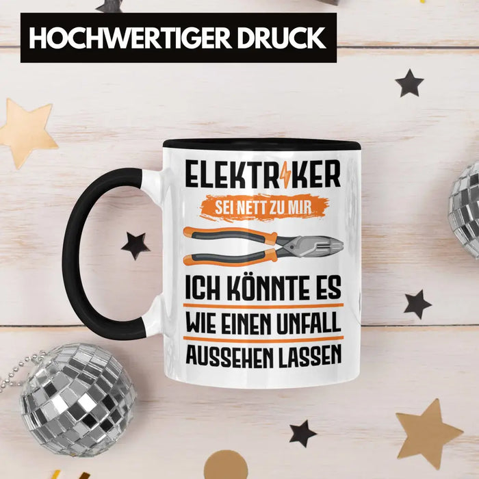 Elektriker Tasse Spruch Männer Geschenk Lustig Gadget Geschenke Kaffeebecher Trendation