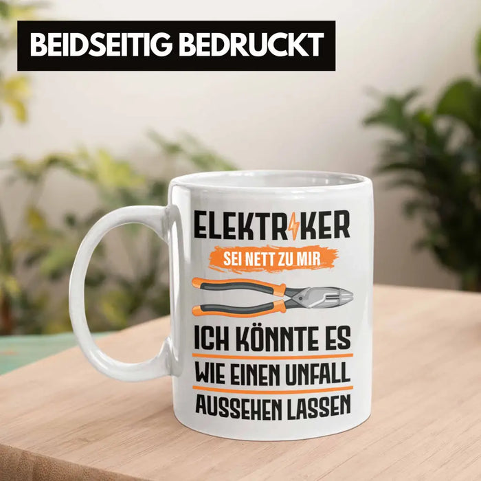 Elektriker Tasse Spruch Männer Geschenk Lustig Gadget Geschenke Kaffeebecher Weiß Trendation