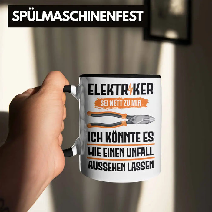 Elektriker Tasse Spruch Männer Geschenk Lustig Gadget Geschenke Kaffeebecher Trendation