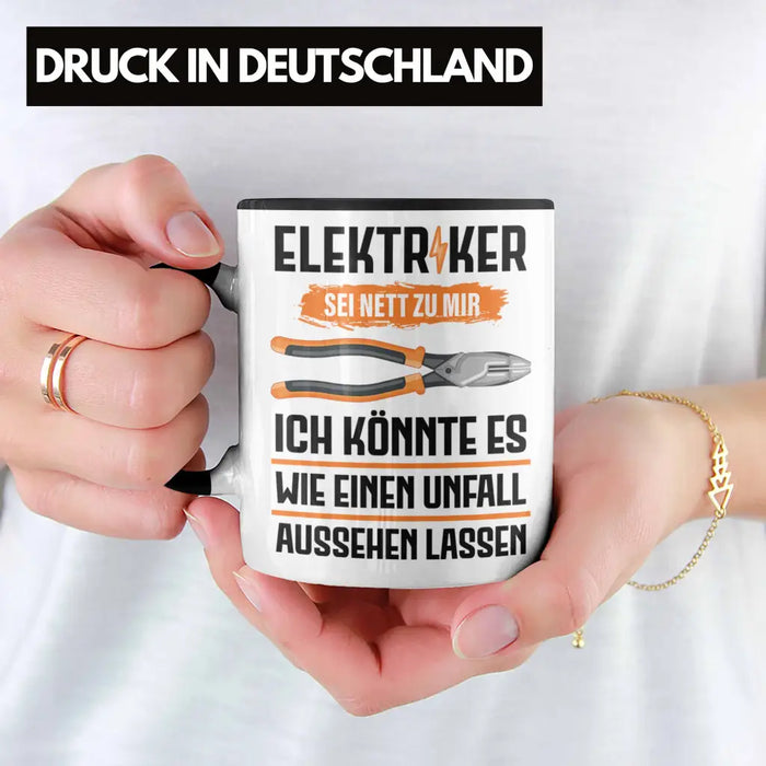 Elektriker Tasse Spruch Männer Geschenk Lustig Gadget Geschenke Kaffeebecher Trendation