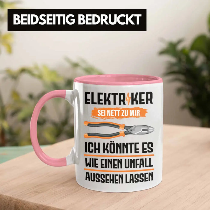 Elektriker Tasse Spruch Männer Geschenk Lustig Gadget Geschenke Kaffeebecher Rosa Trendation