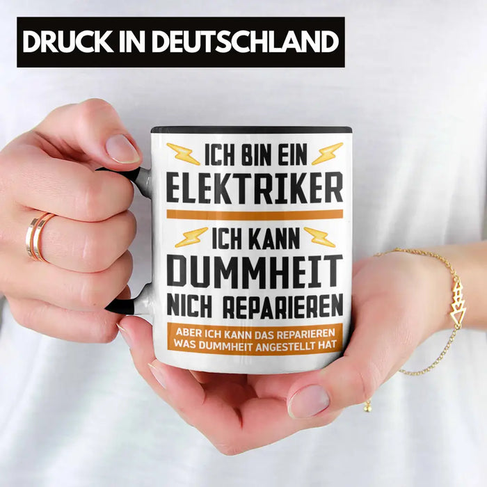 Elektriker Tasse Spruch Männer Geschenk Lustig Gadget Geschenke Kaffeebecher Kaffeetasse Trendation