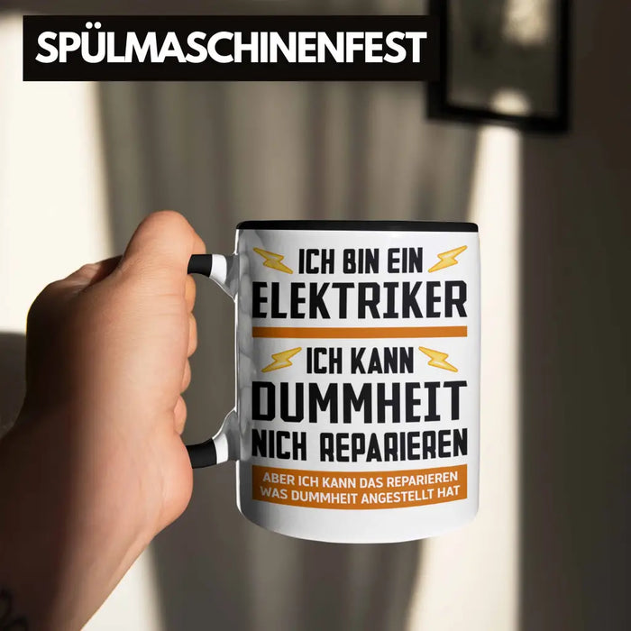 Elektriker Tasse Spruch Männer Geschenk Lustig Gadget Geschenke Kaffeebecher Kaffeetasse Trendation