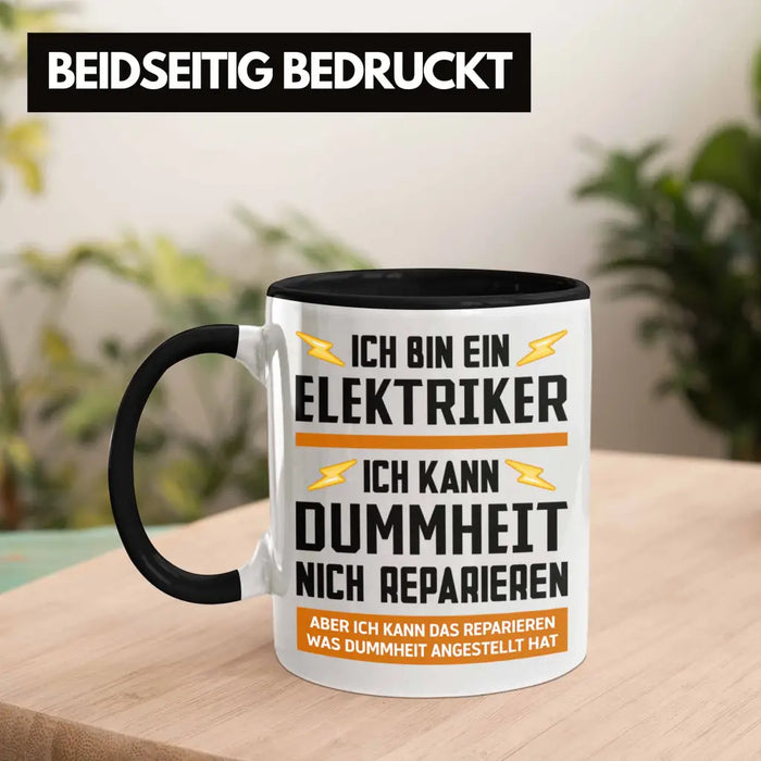 Elektriker Tasse Spruch Männer Geschenk Lustig Gadget Geschenke Kaffeebecher Kaffeetasse Trendation