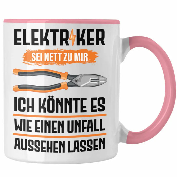 Elektriker Tasse Spruch Männer Geschenk Lustig Gadget Geschenke Kaffeebecher Rosa Trendation
