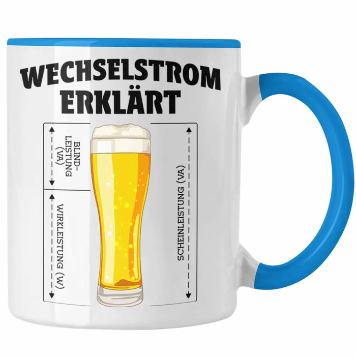Elektriker Tasse Spruch Männer Geschenk Lustig Gadget Geschenke Kaffeebecher Tassen Blau Trendation