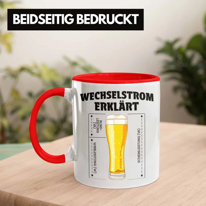Elektriker Tasse Spruch Männer Geschenk Lustig Gadget Geschenke Kaffeebecher Tassen Rot Trendation