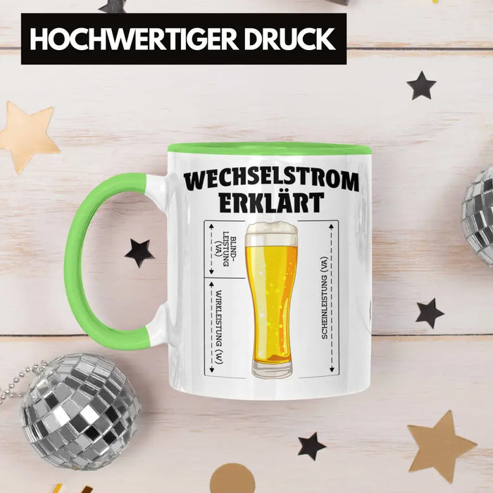 Elektriker Tasse Spruch Männer Geschenk Lustig Gadget Geschenke Kaffeebecher Tassen Grün Trendation