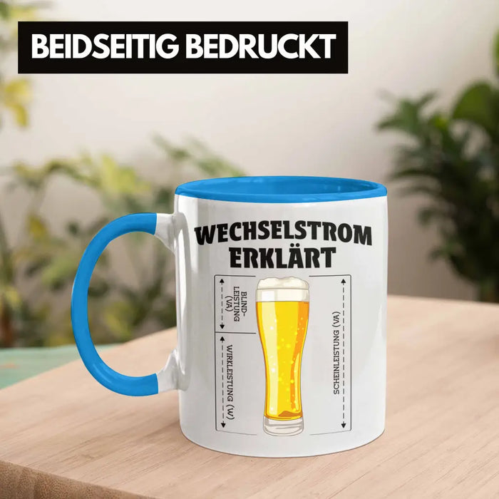 Elektriker Tasse Spruch Männer Geschenk Lustig Gadget Geschenke Kaffeebecher Tassen Blau Trendation