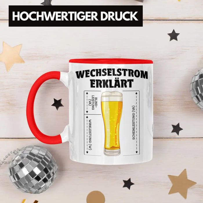 Elektriker Tasse Spruch Männer Geschenk Lustig Gadget Geschenke Kaffeebecher Tassen Rot Trendation