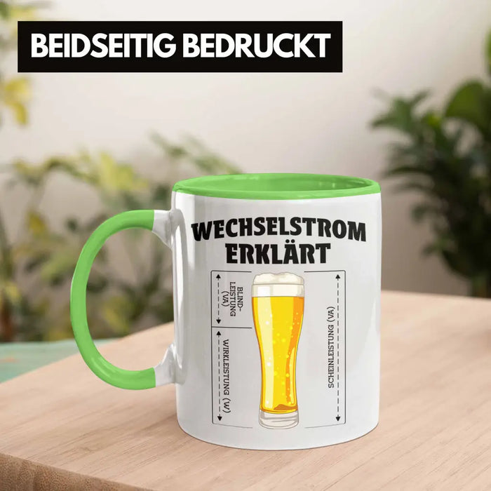Elektriker Tasse Spruch Männer Geschenk Lustig Gadget Geschenke Kaffeebecher Tassen Grün Trendation