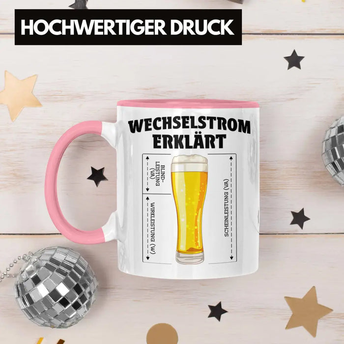 Elektriker Tasse Spruch Männer Geschenk Lustig Gadget Geschenke Kaffeebecher Tassen Rosa Trendation