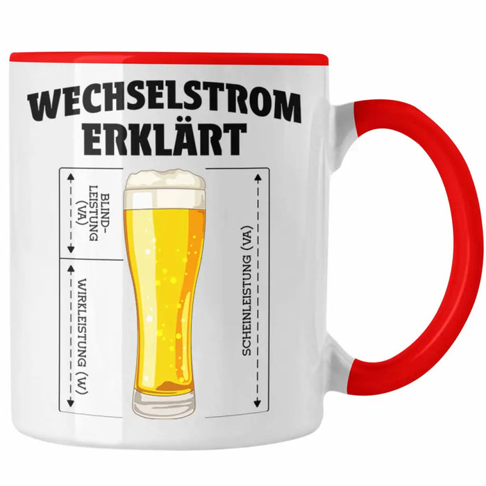 Elektriker Tasse Spruch Männer Geschenk Lustig Gadget Geschenke Kaffeebecher Tassen Rot Trendation